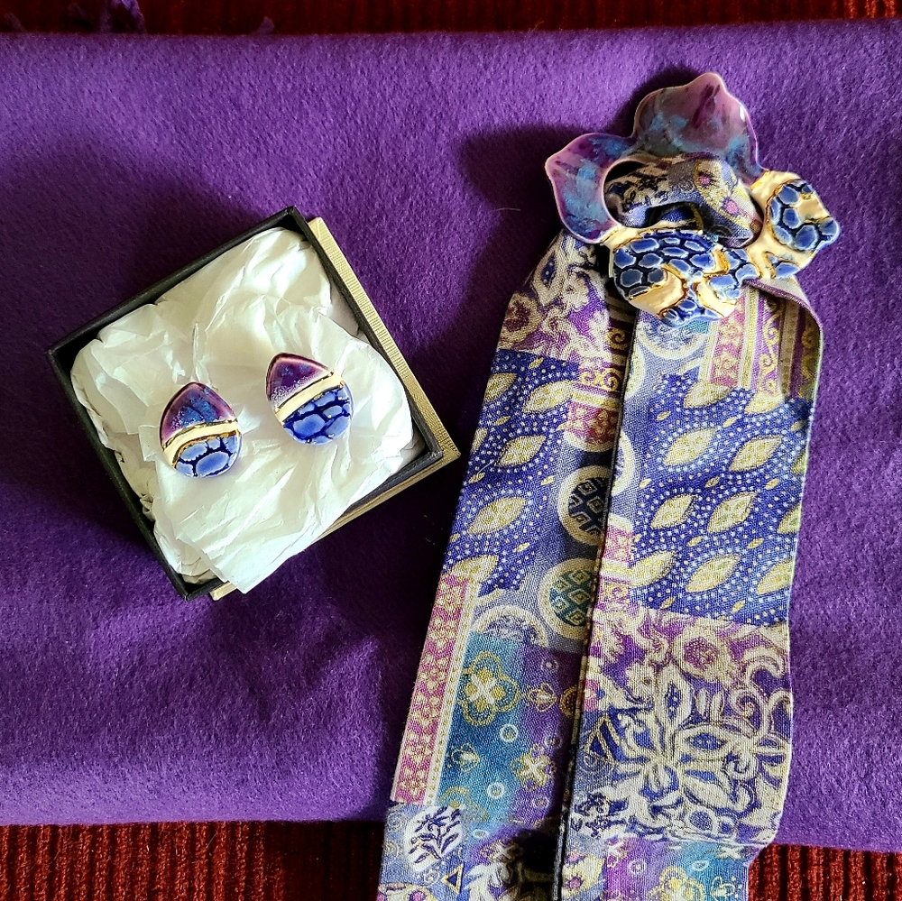 Purple Cashmere Scarf & Accessories